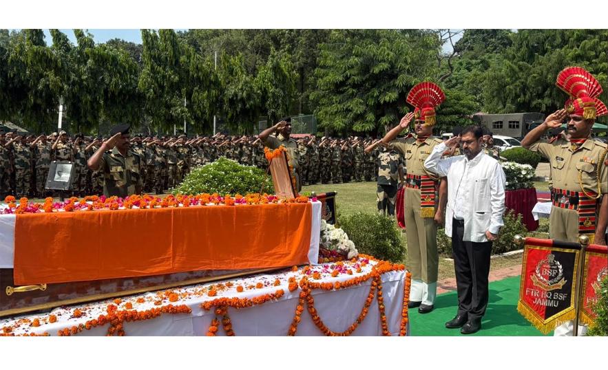 Satish Sharma pays homage to BSF Constable Rajib Nunian