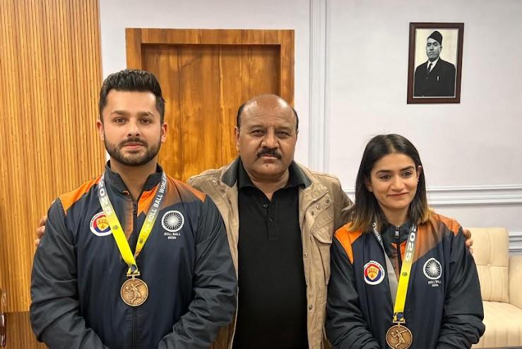 Deputy Chief Minister felicitates Rollball World Cup gold medallists