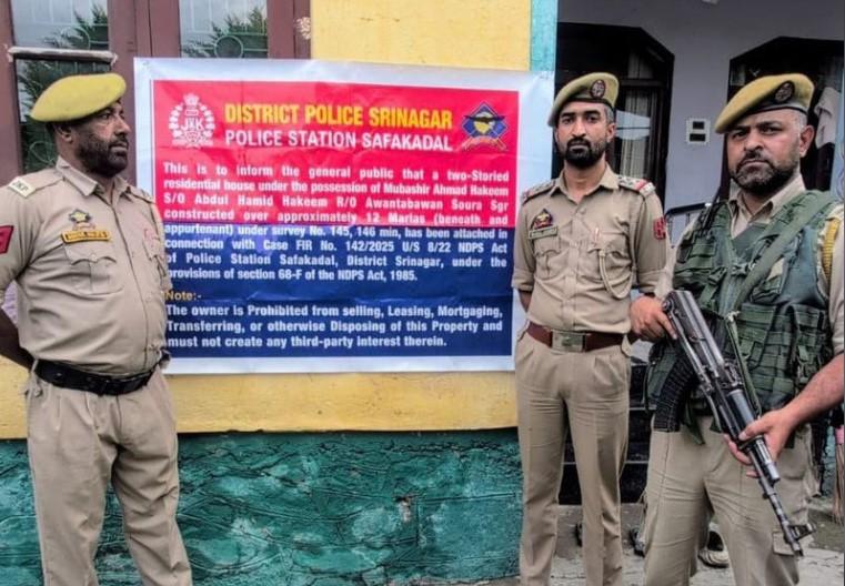 Police Attach Rs 2.74 Crore Property in NDPS Case in Srinagar
