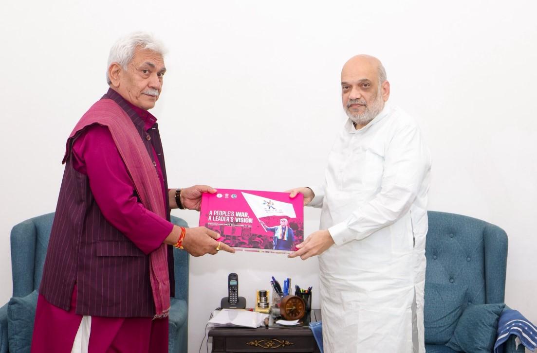 LG Sinha Meets Home Minister Amit Shah, Highlights ‘Nasha Mukt J&K’ Campaign