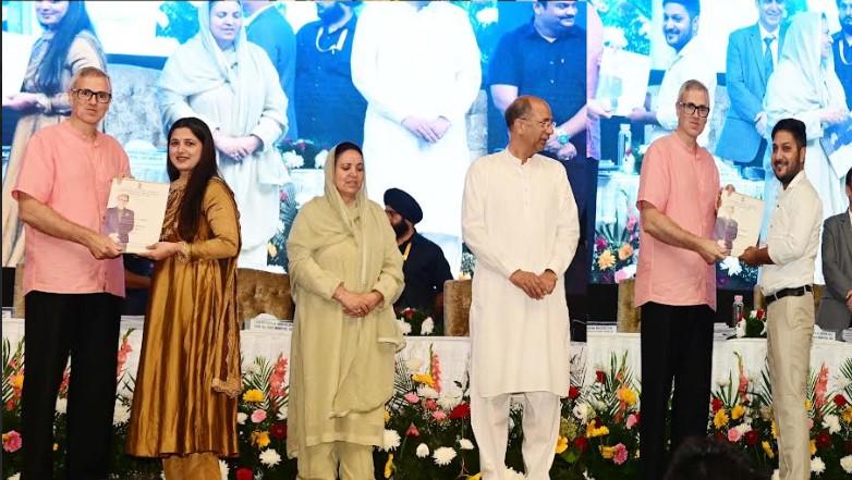 CM Omar Abdullah hands over appointment orders to Medical Officers at SKICC