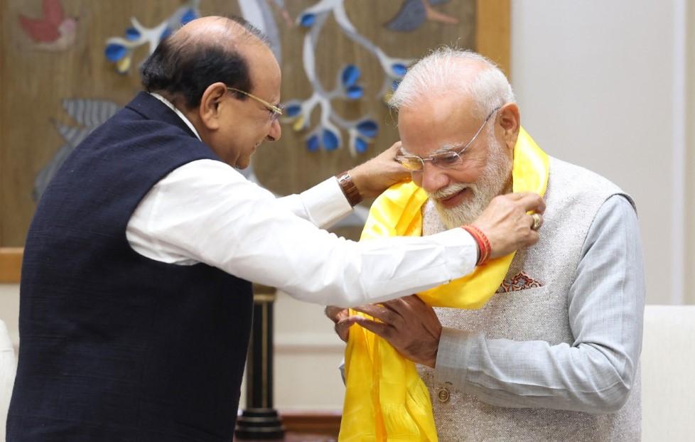 Ladakh LG Vinai Kumar Saxena meets PM Narendra Modi