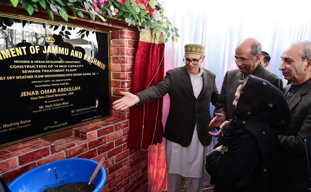 CM Omar Abdullah lays foundation for ₹190 Cr urban development projects in Srinagar, Budgam