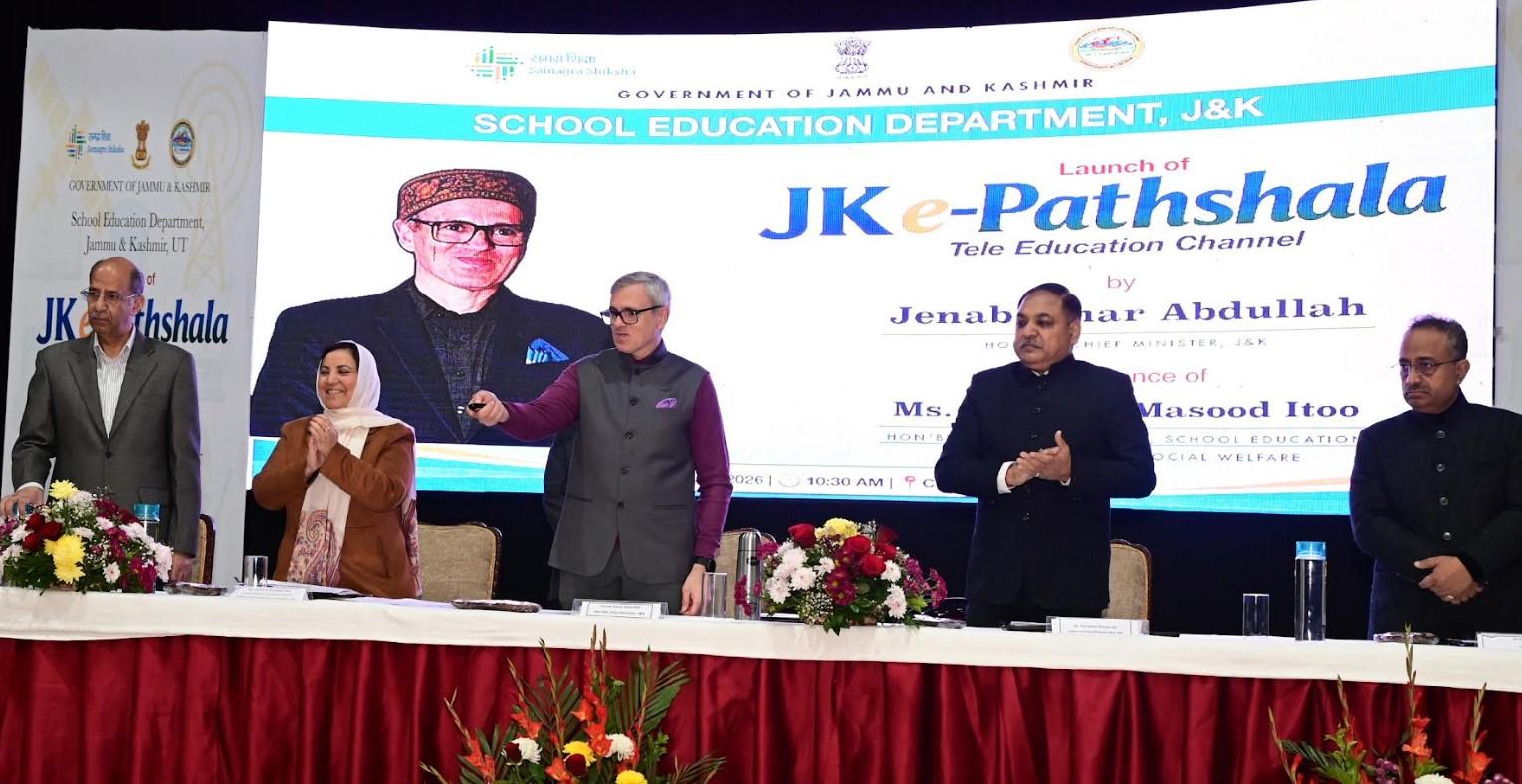 CM Omar Abdullah launches JK e-Pathshala tele education channel