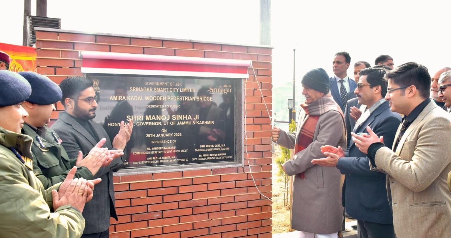 Lieutenant Governor inaugurates redeveloped Amira Kadal bridge in Srinagar