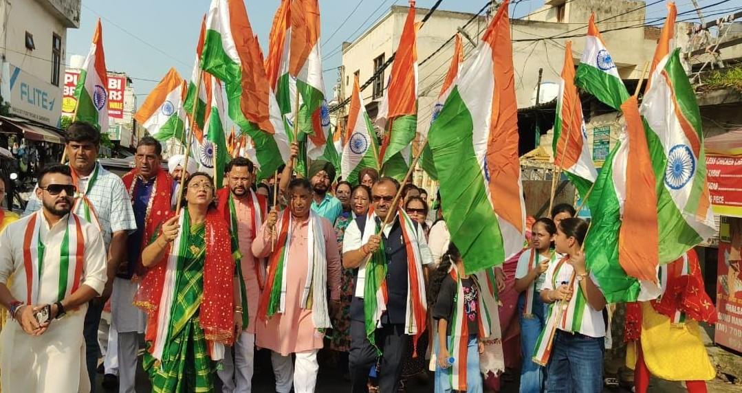 BJP holds Tiranga Yatras across J&K, Sat Sharma leads Tiranga Yatras in Samba and Jammu, calls for strengthening unity & patriotism