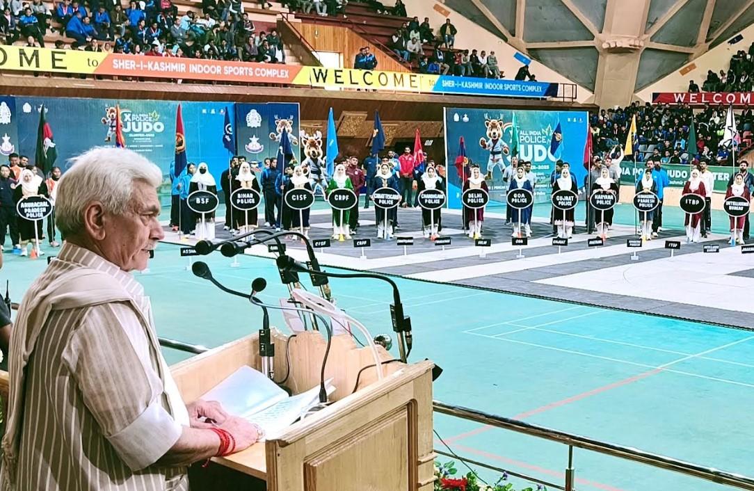 Lieutenant Governor Addresses Athletes at 10th All India Police Judo Cluster