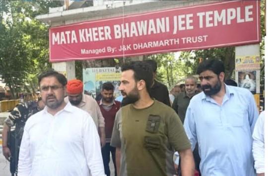 Satish Sharma visits Kheer Bhawani, Mir Baba Hyder Shrines; reviews arrangements, assures improved facilities