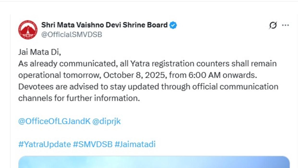 Katra: Mata Vaishno Devi Yatra to Resume Tomorrow