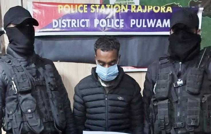 Overground worker of terrorists arrested In Pulwama