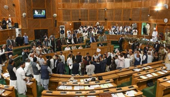 Uproar in J&K Assembly as BJP Opposes Pre-1953 References in Statehood Resolution