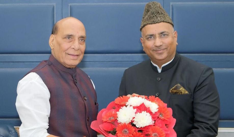 MP Gulam Ali Khatana Meets Defence Minister Rajnath Singh