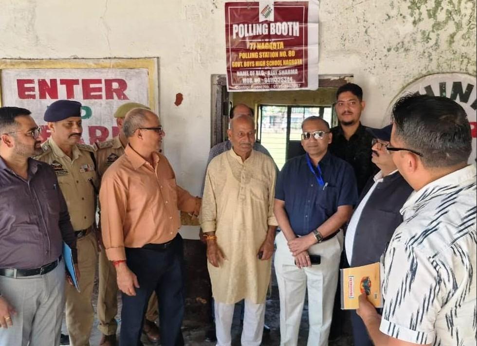 Elections Observers inspect polling stations in Nagrota Constituency