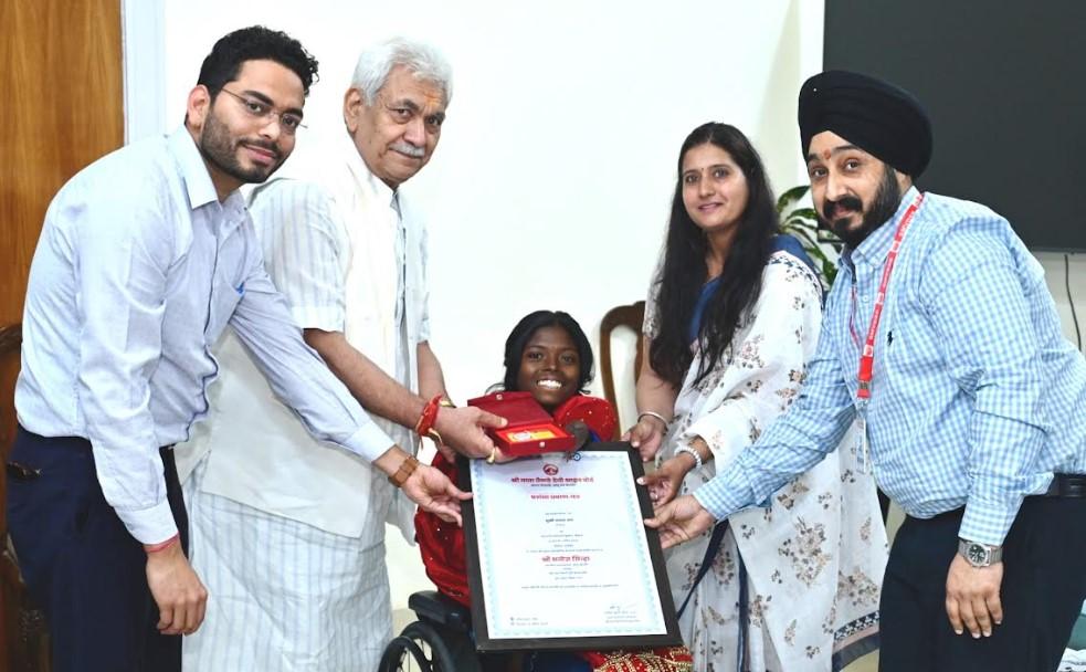 Lieutenant Governor Manoj Sinha Felicitates Para-Archer Payal Nag for Gold at World Archery Para Series 2026