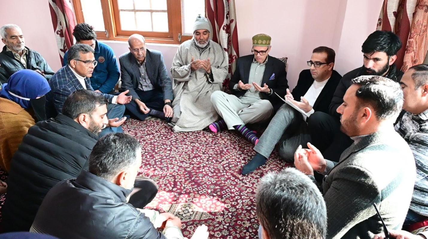 CM Omar Abdullah visits families of Nowgam blast, assures full support