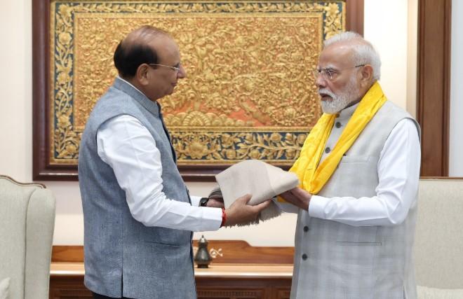 Ladakh LG Calls On PM Narendra Modi
