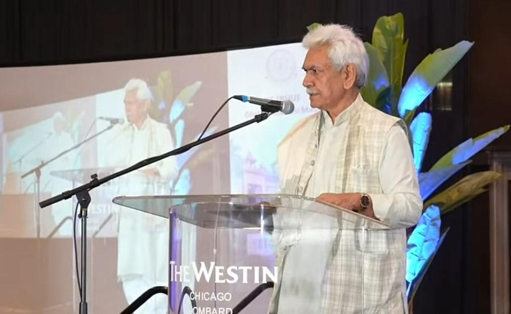 LG Manoj Sinha Addresses IIT (BHU) Global Alumni meet in Chicago