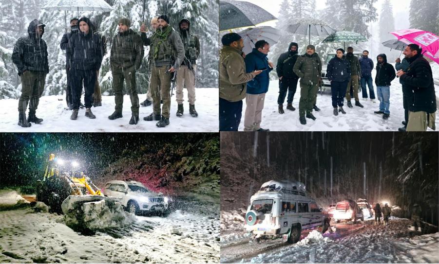 Over 150 passengers evacuated safely from snowbound Sinthan Top; DC Kishtwar leads swift rescue operation