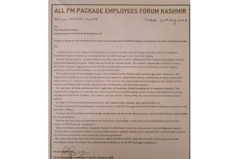 Kashmiri Pandit employees seek enhanced security in J&K after fresh threat poster surfaces
