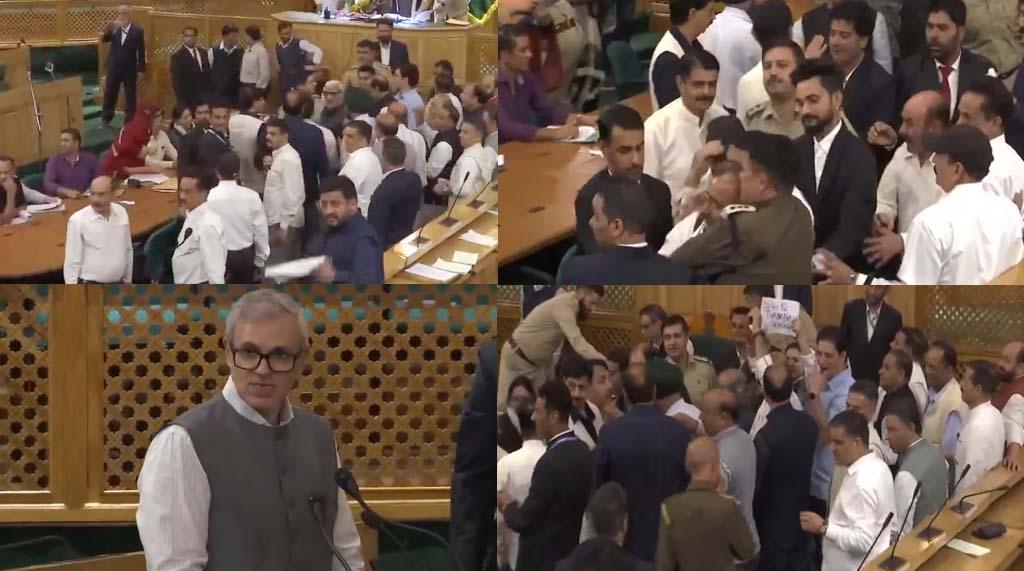 Uproar in J&K Assembly after CM Omar Abdullah moves resolution on full restoration of statehood