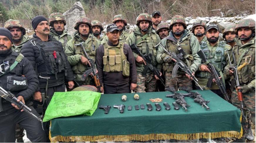 Arms, ammunition recovered from hideout near LoC in Kupwara: J&K Police