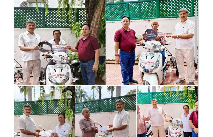 MP Jugal Kishore Sharma distributes Scooties to disabled persons