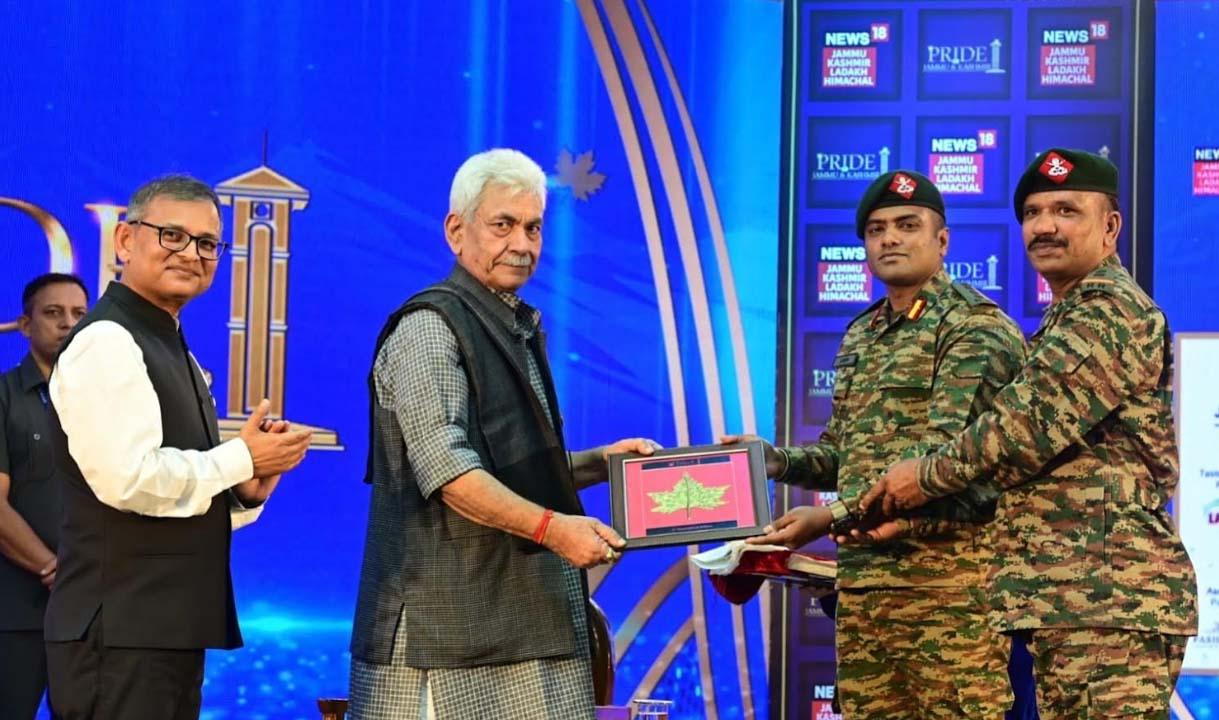 Lieutenant Governor, Shri Manoj Sinha, graced the award ceremony, 'Pride of J&K', Organised by Network 18 Group