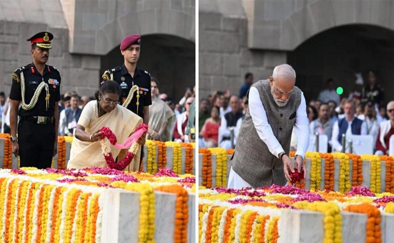 President Murmu, PM Modi pay homage to Gandhi, Shastri on birth anniversary