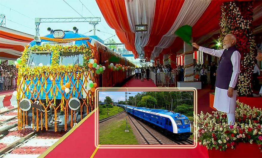 PM Modi flags off India’s first hydrogen train on Jind-Sonipat route