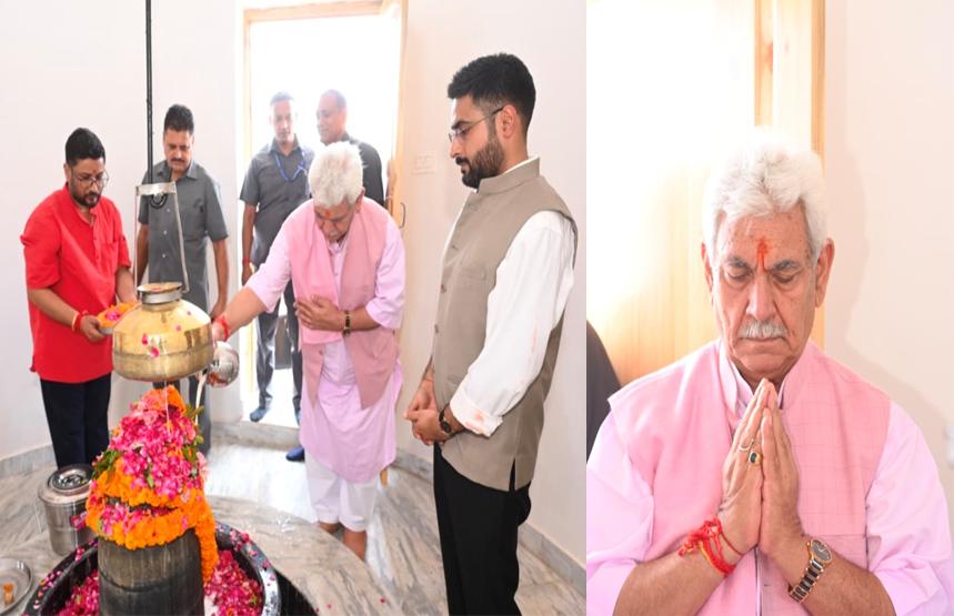 Lieutenant Governor visits ancient Vichar Nag Shrine in Srinagar