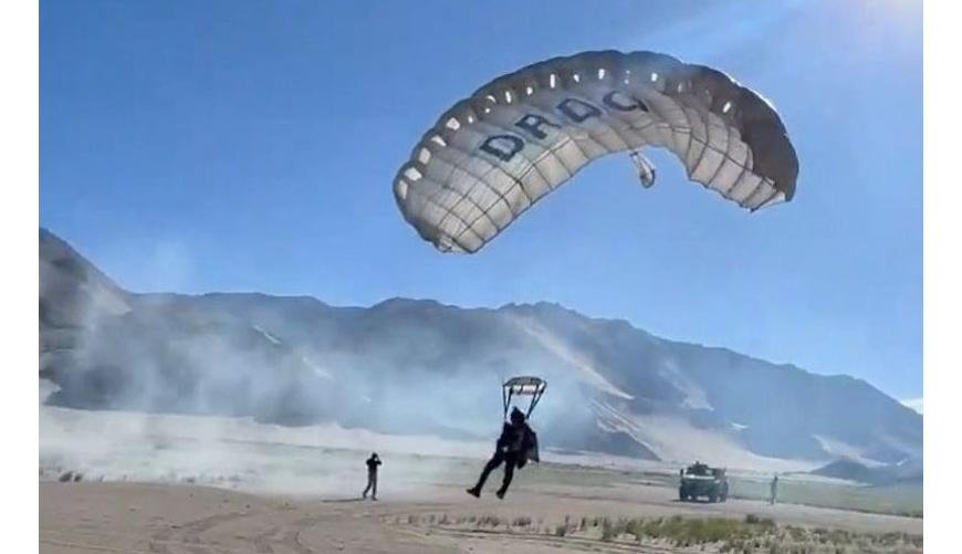DRDO Successfully Tests High-Altitude Combat Parachute System in Ladakh