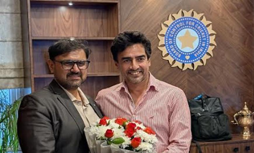 Satish Sharma interacts with BCCI President