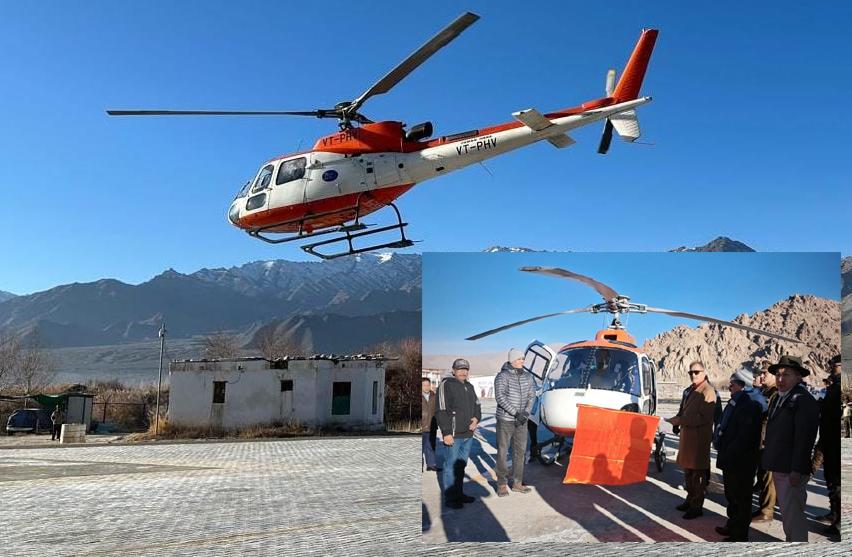 Lt Governor Kavinder Gupta Flags Off B-3 Helicopter Services to Enhance Connectivity in Ladakh