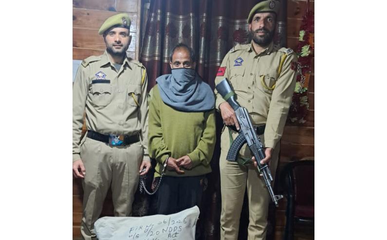 Major Narcotics Haul in J&K: 4.4 Kg Charas Seized, One Arrested