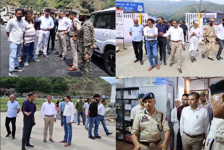 DC Ramban inspects Yatra arrangements and NH-44 tunnel and viaduct projects