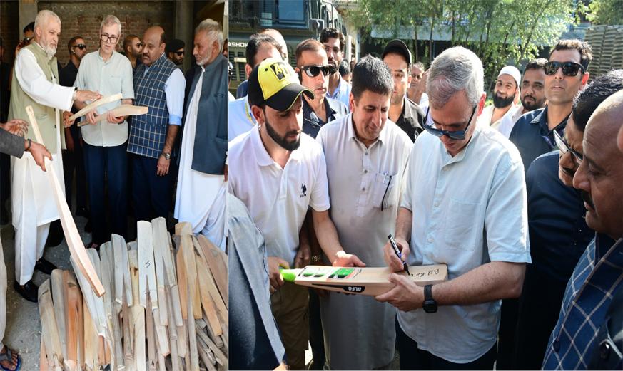 CM Omar Abdullah assures full government support to safeguard Kashmir’s cricket bat industry