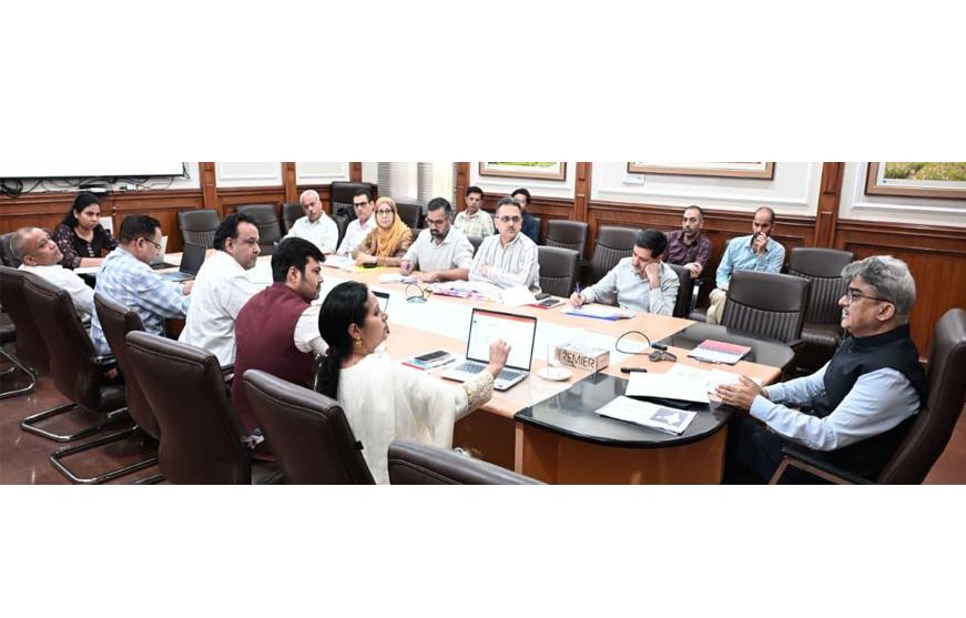 CS assesses flagship urban schemes for sanitation, housing & livelihood generation across J&K