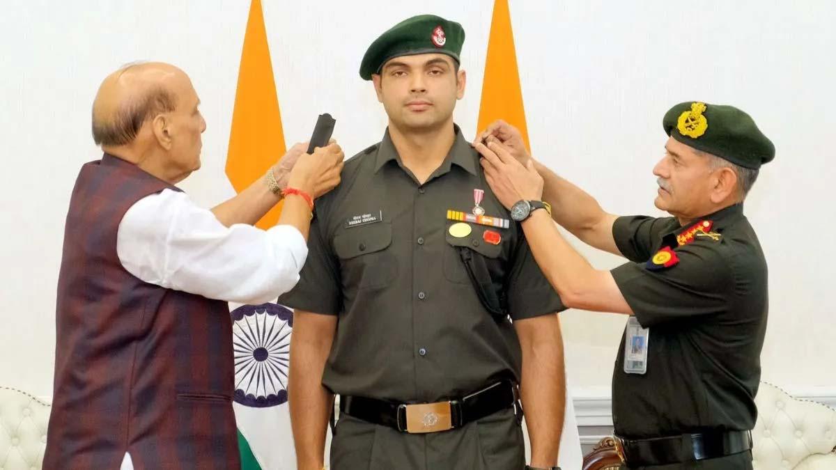 Neeraj Chopra conferred honorary lieutenant colonel rank in Indian Army