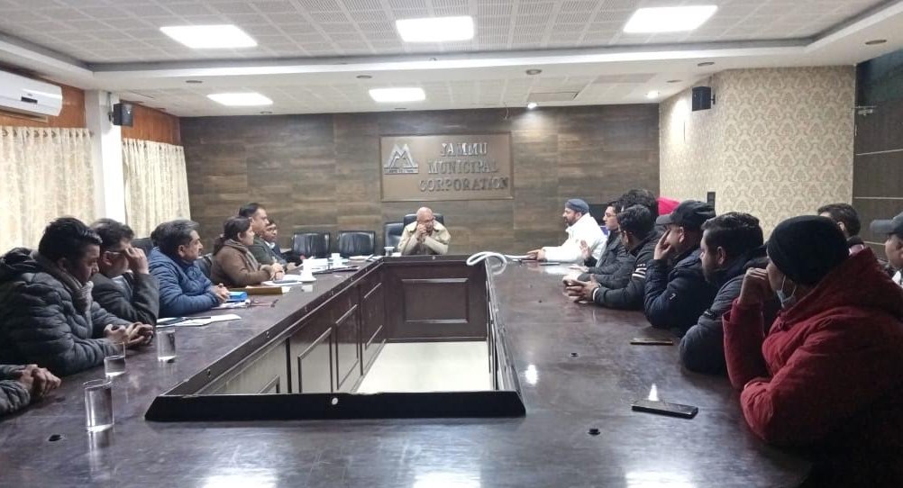 Mayor Jammu chair meeting of JMC Contractors  