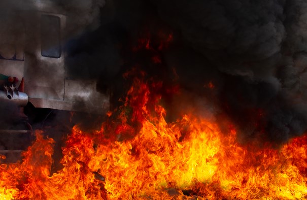 Man burnt alive as truck catches fire in J-K’s Kathua