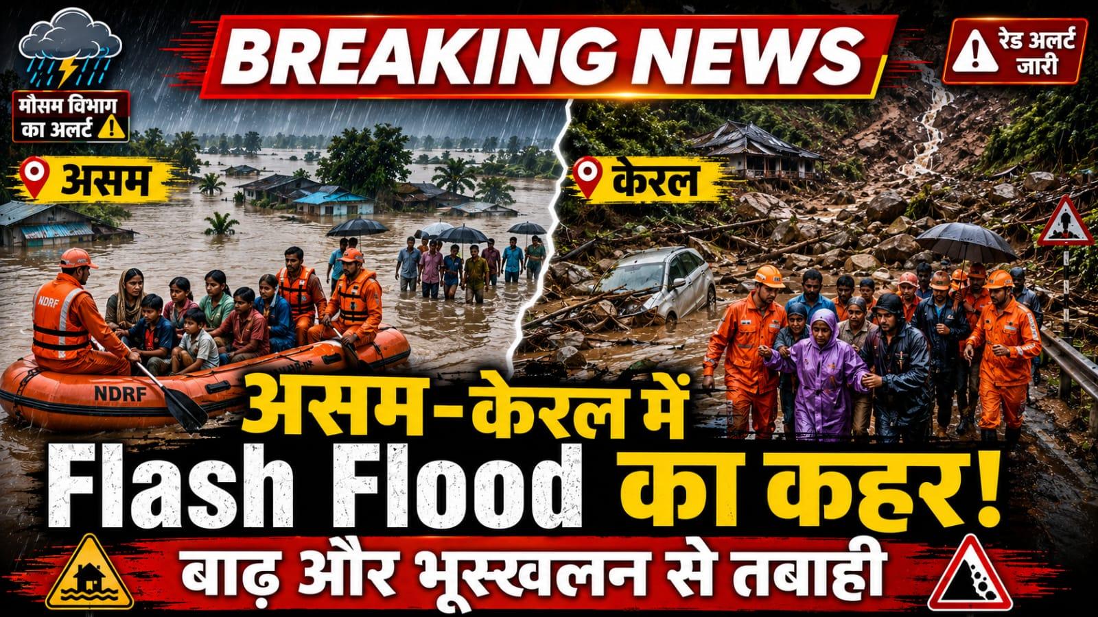 India Flood Update: Assam & Kerala Battle Heavy Rains, IMD Alert